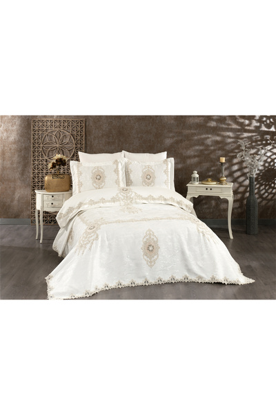 NAKIŞHAN Damla Pique Set-Cream 6 Pieces