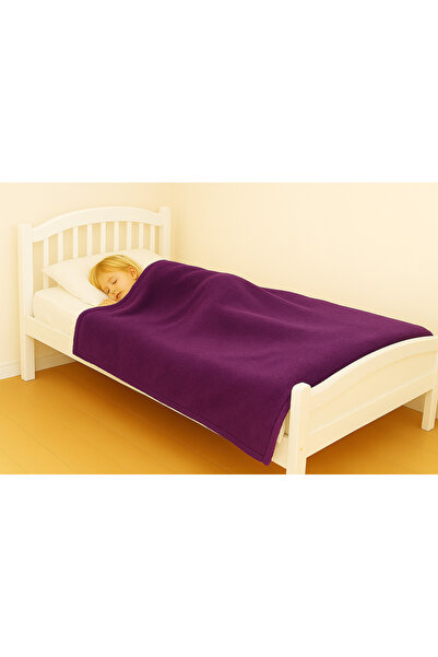 Fronte Home بطانية أطفال ناعمة من القطيفة باللون الأرجواني