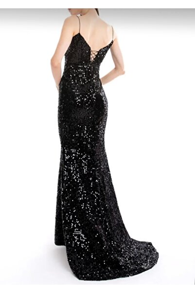 SELİN MODA EVİ Trend Kadife Balık Elbise