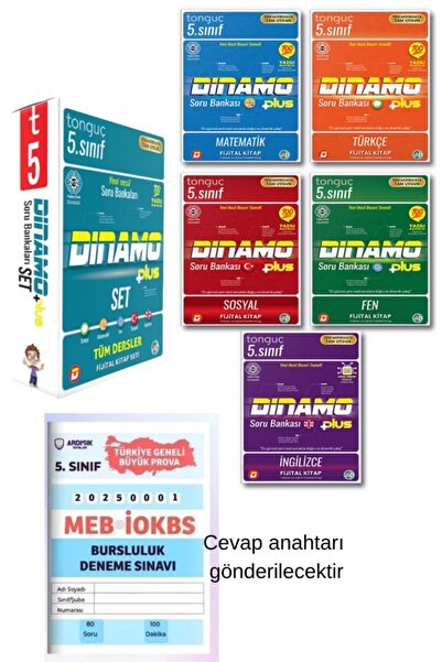 Tonguç Yayınları 5. Sınıf Dinamo  Soru Bankası Set + Bursluluk Deneme Sınavı