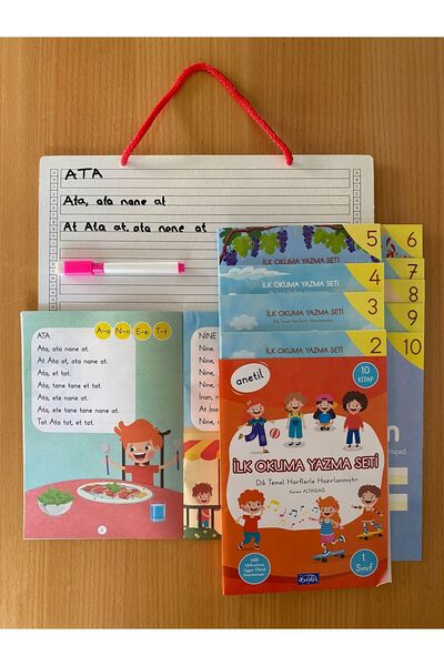Parıltı Yayınları Anetil seti 10 kitap yazı tahtalı yeni müfredata göre hazırlanmış set