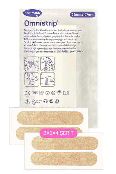 Hartmann Omnistrip 25x127mm - Cilt birleştirici 4 şeritli 1 paket