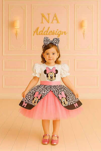 NA ADDESIGN Minnie Mouse Elbise, Kız çocuk Tüllü Elbise, Mickey Mouse Kız Çocuk ELbise