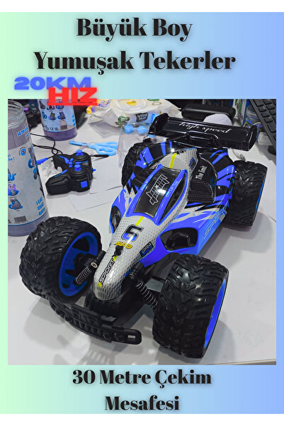Boratila Toys 2.4 Ghz 7.4V Büyük Boy Uzaktan Kumandalı Hızlı Şarjlı Full Fonksiyon 30 Metre Çekim Yarış Arabası