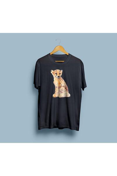 eioswear Μπλουζάκι Unisex oversized με σχέδιο λεοπάρ