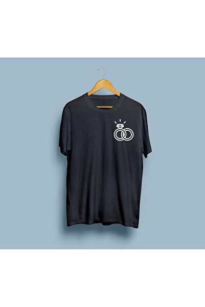 eioswear تي شيرت سوليتير ملون كبير الحجم بنمط الماس والخاتم للجنسين