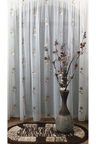 Mastel Perdea crem model M6 confectionata cu rejansa