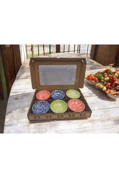 Home Ceramic 6-Piece Mixed Color Snack Bowl/Sauce Bowl/Jam Bowl