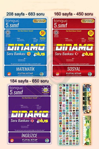 Tonguç Yayınları 5. Sınıf Matematik Sosyal İngilizce Dinamo Soru Bankası