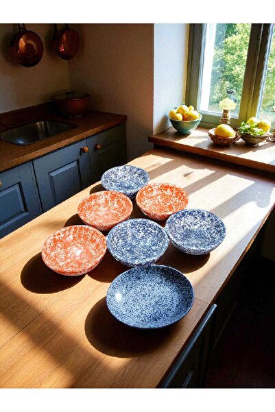 Home Seramik 6'lı Karışık Renkli Çerezlik/Sosluk/Reçel Kasesi