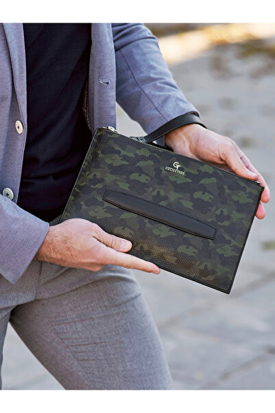 GT Collection Men's Leather handbag - Handmade item with unique design - Men's Fashion Clutch Bag