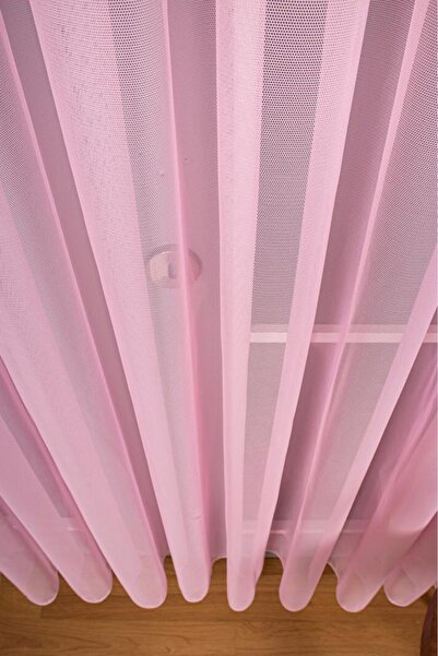 Buem Grek Pembe Tül 1 \ 3 Sık Pileli Kırışmaz Ütü İstemez Grek Pembe Tül Pano, Fon, Tül, Perde,