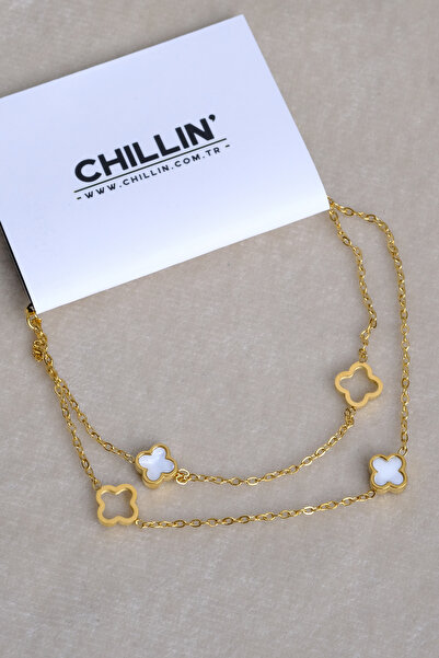 Chillin' سوار نسائي عالي الجودة من الفولاذ المقاوم للصدأ مكون من قطعتين على ش...