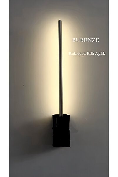 burenze Modern Tasarım Loano Pilli Aplik Kablosuz Tak Kullan Metal Gövde Led Aplik Pil Dahil