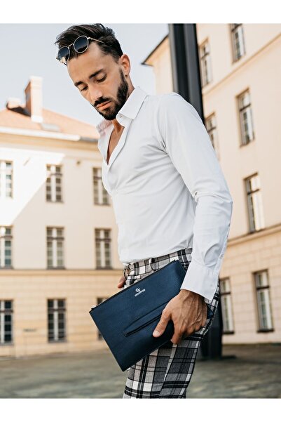 GT Collection Men's Leather handbag - Handmade item with unique design - Men's Fashion Clutch Bag