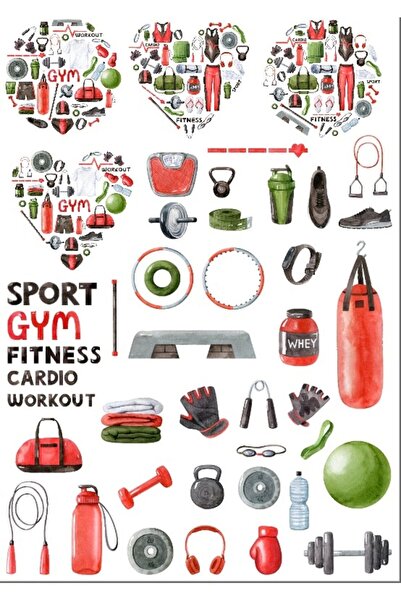 Reysa Tasarım Gym Spor Salonu Sticker Set