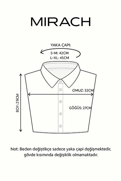 mirach 2’li Paket Sahte Gömlek Yakası Siyah ve Beyaz Kazak İçine Dekolte Kapatıcı İçlik Yaka