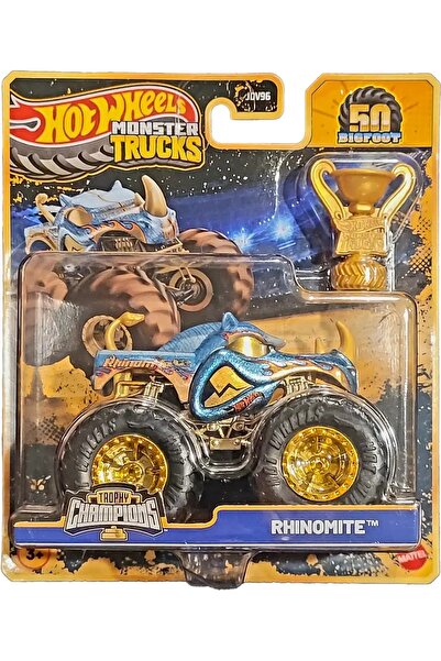 HOT WHEELS JDV96 Monstr Trucks BIG FOOT TROPHY ŞAMPİYONLARI TEKLİ ARABA - RHI...