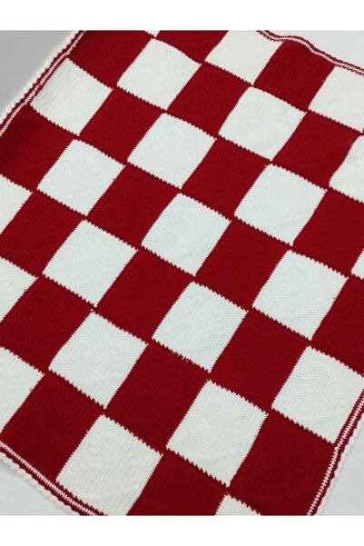 Güneş Alize Hand Knitted Cotton Organic Knitwear Popcorn Soft Baby Blanket