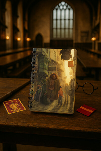 Apeirona | Limitless Art Harry Potter Notebook - Bullet Journal| Dotted| A5| Steel Spiral| 90 Sheets| Hard Cardboard Cover