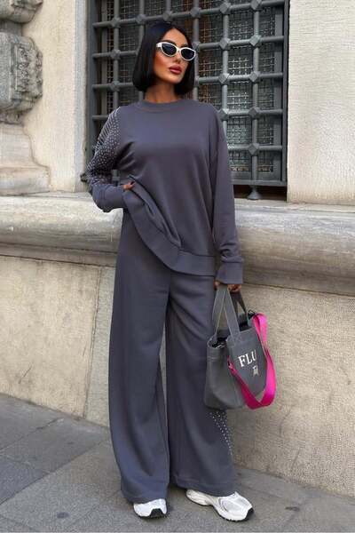 Lijuri Țesut cu piatră argintie supradimensionat set 9986 R1-M-K3