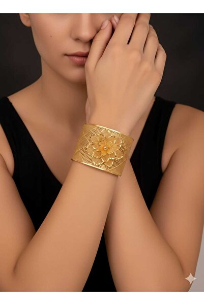 Makerlab Çicek motifli kelepce, paslanmaz çelik