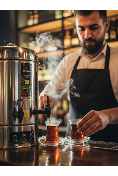 Armağan Armağan 12 Lt Electric Tea Vending Machine – 120 Cup Capacity, Double Faucet, 2000W Power / Samovar