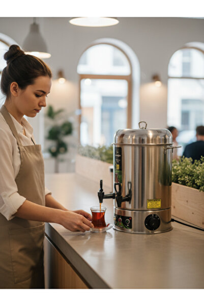 Armağan Armağan 12 Lt Electric Tea Vending Machine – 120 Cup Capacity, Double Faucet, 2000W Power / Samovar