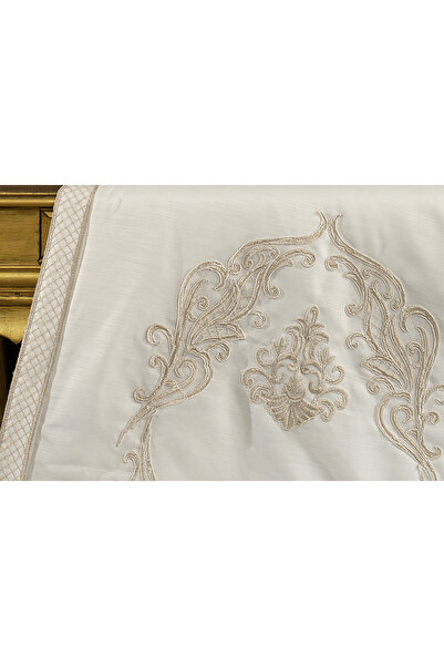 NAKIŞHAN Emerald Prayer Rug Set-Cream 4 Pieces