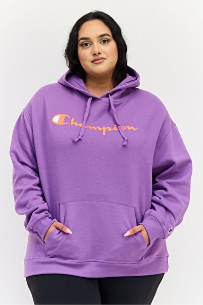 Champion Women Plus Size Long Sleeves Outdoor Hoodie, Lavender