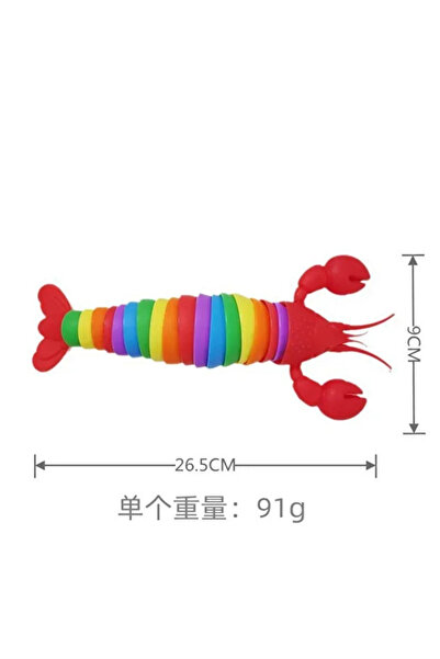 Genel Markalar 2 Li Söktak Istakoz Tırtıl Rengarenk Sevimli Esnek Oyuncak Çoc...