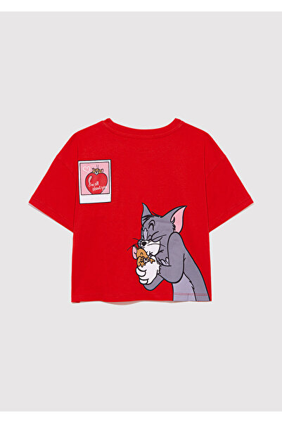 Mavi Tom and Jerry Printed Red T-Shirt Loose Fit / Loose Relaxed Fit 7610318-70471