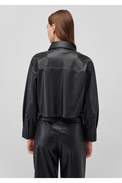 Mavi Siyah Suni Deri Gömlek Regular Fit / Normal Kesim 1210967-900