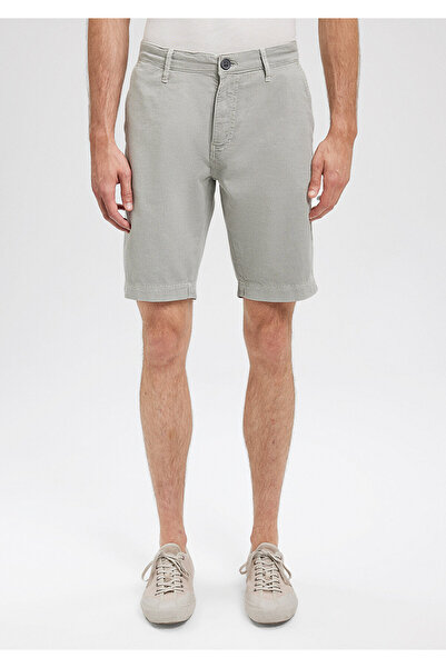 Mavi Keten Karışımlı Gri Chino Şort 0436187706