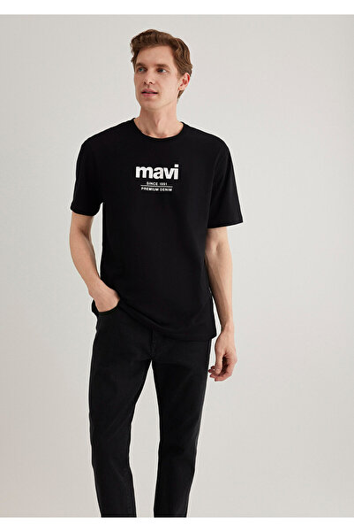 Mavi Since 1991 Baskılı Siyah Tişört Regular Fit / Normal Kesim 066849-900