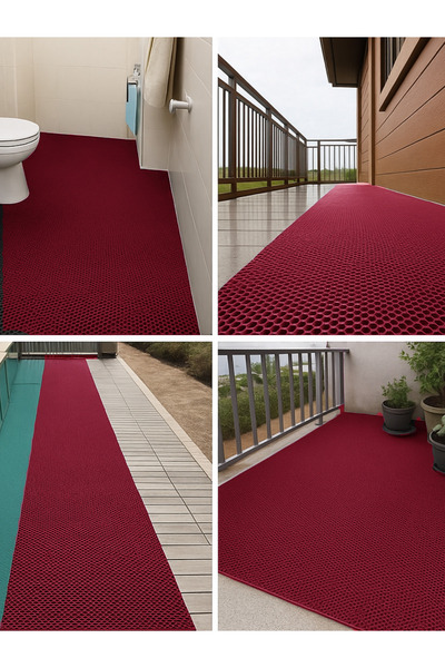 BEYLİNİ Bal Petek PVC Paspas Islak Zeminlerde Kaydırmaz İç Dış Mekan Banyo Duş Lavabo Havuz Kenarı Halısı