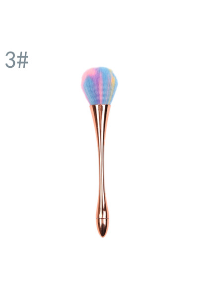 Choice 1 قطعة 1 قطعة كبيرة الحجم ناعمة ورقيقة مسحوق بريق فرشاة احترافية فرشاة تنظيف غبار الأظافر للنساء والفتيات