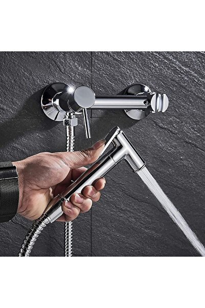 OEM Bathroom Toilet Bidet Pressurized Sprayer Bidet Faucet Double Water Inlet Chrome Imported 7 Years Warranty