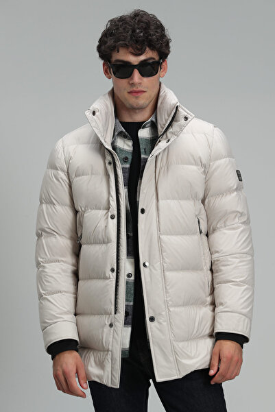 Lufian Men's Coat - Rıld Goose Down, Stone Detailed