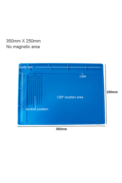 Choice4 350 × 250 مم - 1 وسادة لحام سيليكون منصة مكتب لمحطة اللحام الحديد اله...