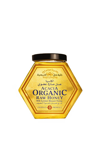 KHAZANAT ALTIB عسل الأكاسيا العضوي - معتمد من ديميتر، عسل ألماني طبيعي خام نقي 100%، 400 غرام