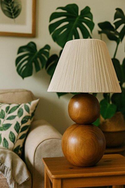 Arsi Studio Ahşap Abajur, Ahşap Dekoratif Masa Lambası