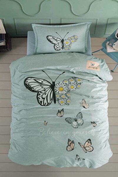 Clasy Daisy Love v1 Mint - Young Ranforce Single Duvet Cover Set