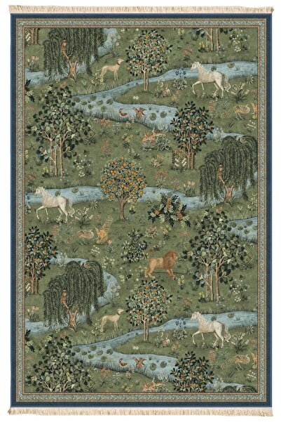 Markaev Orman Masalı Baskılı Dokuma Taban Halı 308 YNG