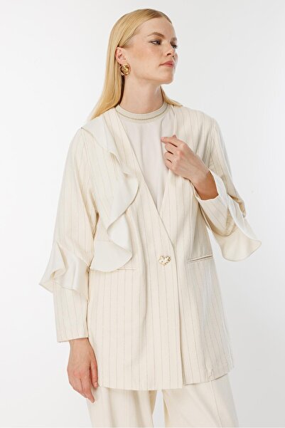 Ghisa Ruffle Detailed Set Beige