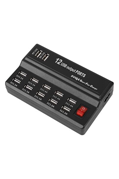 Generic 12 Port Power Adapter, Universal Multi-Port Charging Station, AC Charger, 12 in 1 Multifunction USB