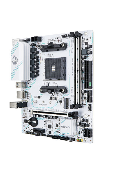 Choice AMD B450M SOYO AMD B450M اللوحة الأم ثنائية القناة DDR4 M.2 PCIE 3.0 NVME SATA3.0 تدعم Ryzen 5600