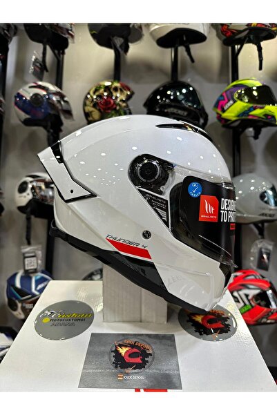 MT Helmets Thunder 4 SV A0 İnci Beyazı Kapalı Kask