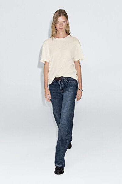 Massimo Dutti Pamuklu kısa kollu t-shirt