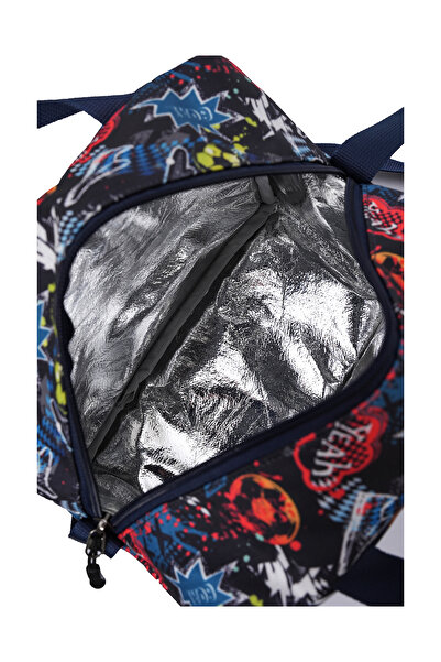 Crambler Football Thermal Lunch Bag, Girls & Boys Kawaii Style Insulated Lunch Bag